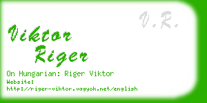 viktor riger business card